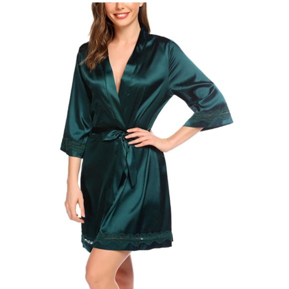 kristen green dress vanderpump rules episode Mulberry Park Silks 100% Pure Silk Robe main image 0